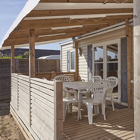 Mobile home 6 persons - Mobile-home | Premium | 3 Bedrooms | 6 Pers. | Raised terrace | 2 bathrooms | Air-con.