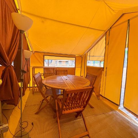 CANVAS AND WOOD TENT 4 people - Canvas & wood tent, without sanitary facilities