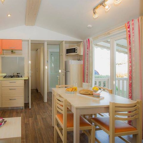 MOBILE HOME 6 people - Classic | 3 Bedrooms | 6 Pers | Raised terrace | 1 Bathroom | Air conditioning