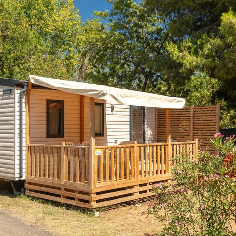 MOBILE HOME 6 people - Premium | 3 Bedrooms | Sleeps 6 | Semi-covered terrace | 1 Bathroom | Air-conditioning | Television