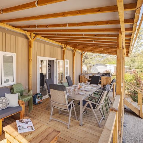 MOBILE HOME 8 people - Ultimate Plus | 3 Bedrooms | 6/8 Pers | Terrace Lounge | Outdoor kitchen | 2 bathrooms | Air conditioning | TV