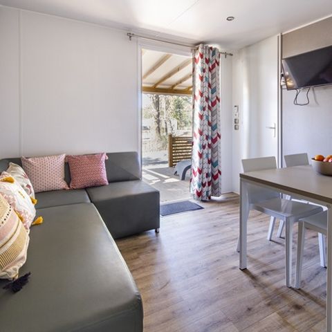MOBILE HOME 5 people - PREMIUM - 2 bedrooms with air conditioning +TV+ Gas hob + 2 bathrooms