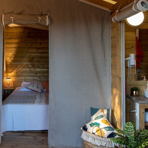 CANVAS AND WOOD TENT 5 people - Lodge Kamari CLASSIC Air-conditioned