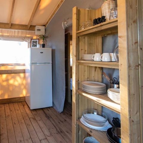 Canvas and wooden tent 5 persons - Lodge Kamari CLASSIC Air-conditioned