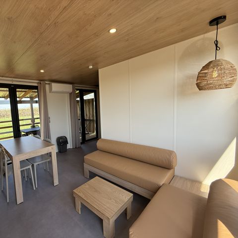 Mobile home 4 persons - Premium Roseau - 2bedroom, air-conditioned, television, dishwasher, heated towel rail and safe
