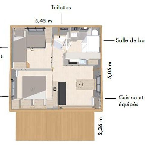 Chalet 5 persons - Premium Héron – sleeps 4–5