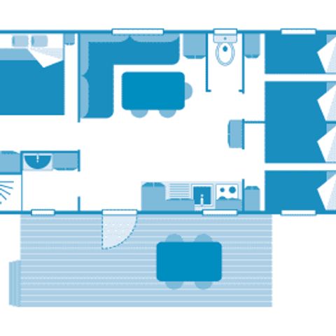 Mobile home 6 persons - Cottage 6p 3ch ***