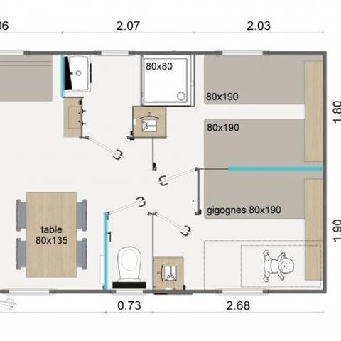 MOBILE HOME 6 people - Lodge 87