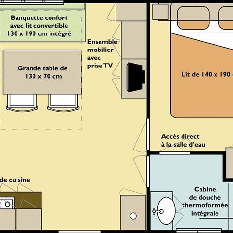 MOBILE HOME 4 people - Mobil Home Super Mercure - 2 bedrooms