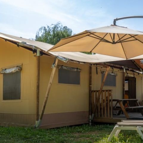 Canvas and wooden tent 5 persons - Thrush safari tent