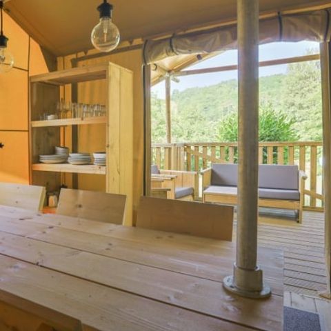 Canvas and wooden tent 5 persons - Thrush safari tent