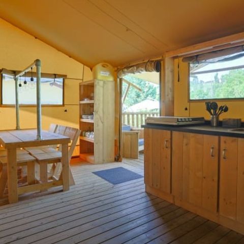 Canvas and wooden tent 5 persons - Thrush safari tent
