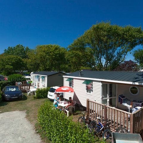 MOBILE HOME 4 people - 2 bedrooms + semi covered terrace 7.80 x 3.70 m
