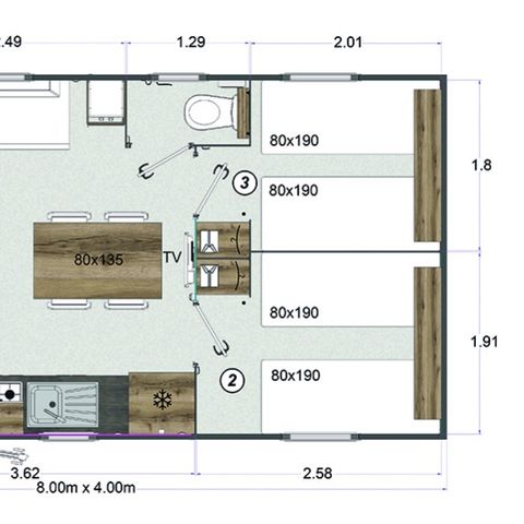 Mobile home 6 persons - Grand Confort