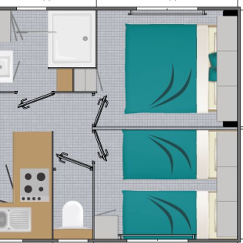 Mobile home 4 persons - Presta+ (Clim+Tv)