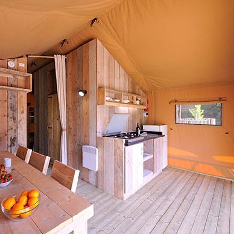 CANVAS AND WOOD TENT 6 people - Safari Lodge | 2 Ch. | 6 Pers. | 1 SDB