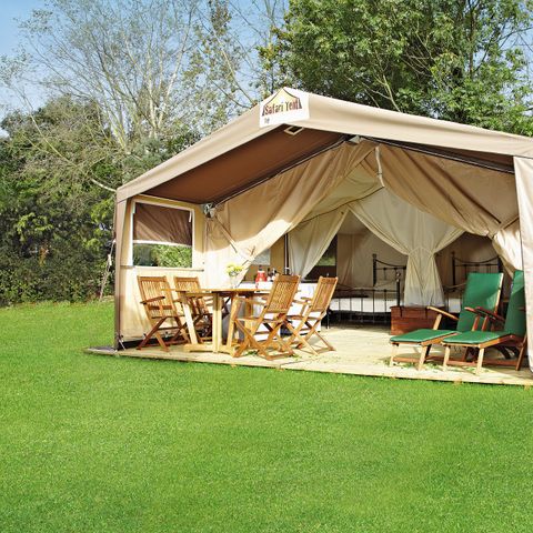CANVAS AND WOOD TENT 6 people - Safari | 2 Bedrooms | 5/6 Pers. | Single terrace