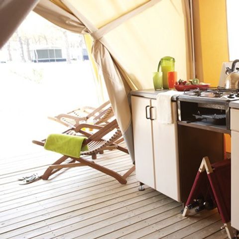 CANVAS AND WOOD TENT 6 people - Safari | 2 Bedrooms | 5/6 Pers. | Single terrace
