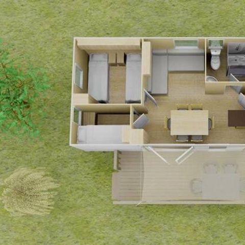 MOBILE HOME 6 people - Mobile-home | Premium | 3 Bedrooms | 6 Pers. | Raised terrace | 1 Bathroom | Air-con.
