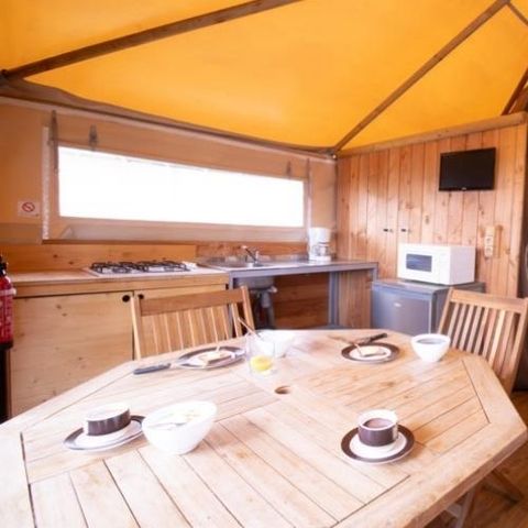 CANVAS AND WOOD TENT 4 people - IGUELDO Lodge sleeps 4