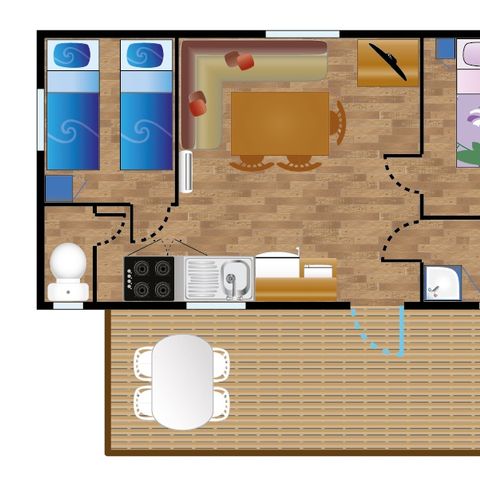 MOBILE HOME 4 people - Mobile-home IBARDIN *** sleeps 4