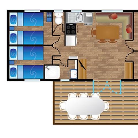 MOBILE HOME 8 people - Mobile-Home LARRUN**** sleeps 8