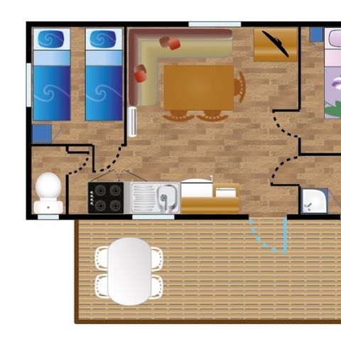 MOBILE HOME 4 people - Mobile-Home IBARDIN*** sleeps 4