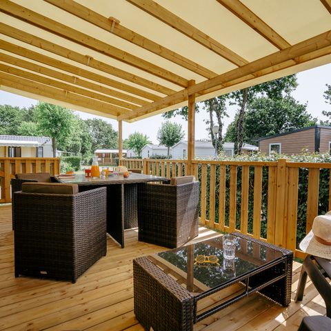 MOBILE HOME 6 people - Premium Azure | 2 Bedrooms | 4/6 Pers. | Raised terrace | Air conditioning