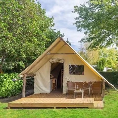 Canvas and wooden tent 4 persons - Eco Lodge | 2 Bedrooms | 3/4 Pers | Raised terrace | No bathroom