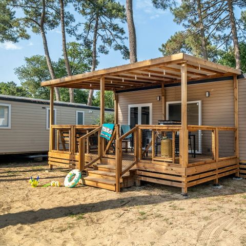 MOBILE HOME 6 people - Mobile-home | Comfort | 3 Bedrooms | 6 Pers. | Covered terrace | 1 Bathroom | Air-con.