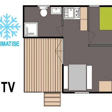 CHALET 2 people - Chalet Classique 1 Chambre 2 Personnes Sunday