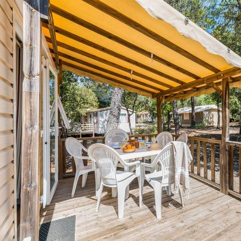 Mobile home 6 persons - Mobil-home | Classic | 3 Bedrooms | 6 Pers. | Raised terrace | Air-con.