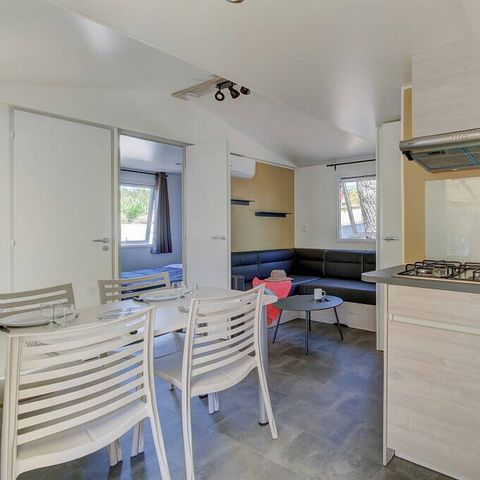 Mobile home 6 persons - Premium Exclusive | 3 Bedrooms | 6 Pers | Lounge Terrace | Outside Kitchen | 1 Bathroom | Air Conditioning | TV