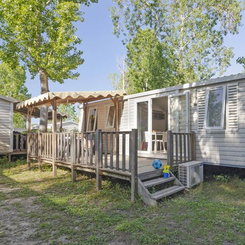 Mobile home 6 persons - Mobile-home | Comfort | 3 Bedrooms | 6 Pers. | Raised terrace | Air conditioning