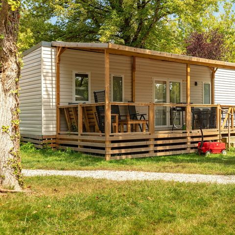 Mobile home 8 persons - Mobile-home | Comfort | 4 Bedrooms | 8 Pers. | Terrace Lounge | Outside kitchen