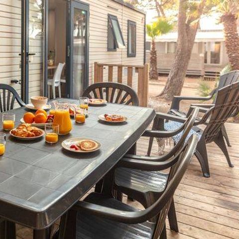 Mobile home 8 persons - Mobile-home | Comfort | 4 Bedrooms | 8 Pers. | Raised terrace | 2 bathrooms | Air-con.
