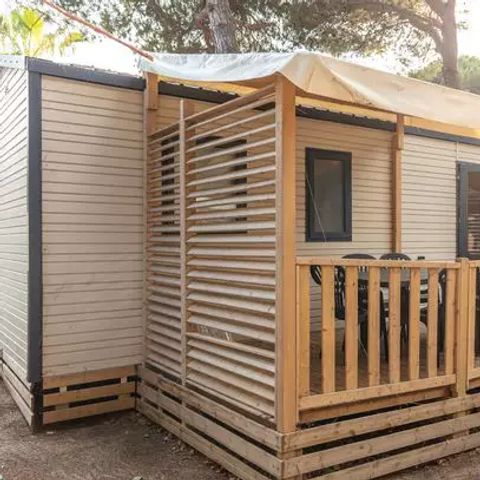 Mobile home 8 persons - Mobile-home | Comfort | 4 Bedrooms | 8 Pers. | Raised terrace | 2 bathrooms | Air-con.