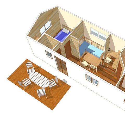 MOBILE HOME 6 people - Classic XL | 2 Bedrooms | 4/6 Pers. | Single Terrace