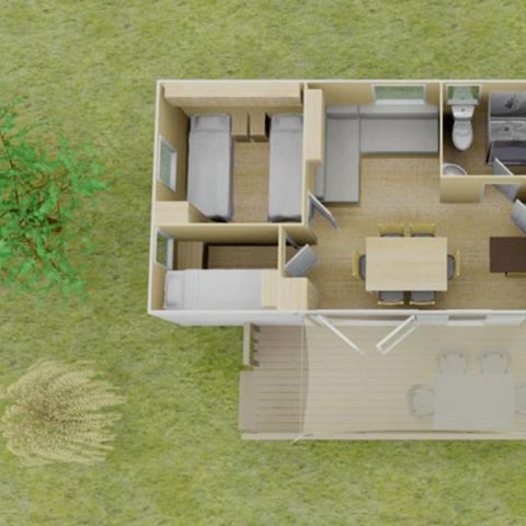 Mobile home 8 persons - Mobile-home | Premium | 3 Bedrooms | 6/8 Pers. | Raised terrace | Air-con.