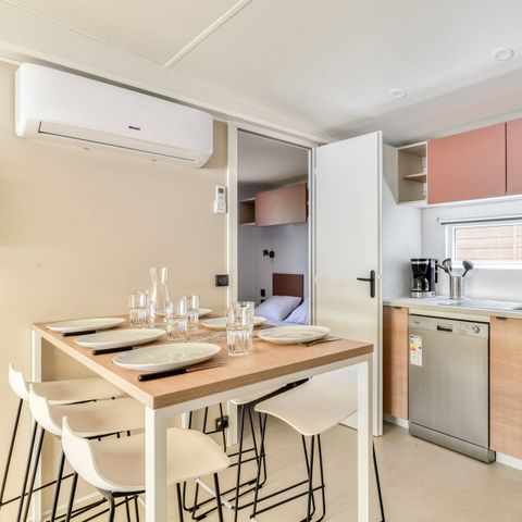 Mobile home 6 persons - Mobile-home | Premium | 3 Bedrooms | 6 Pers. | Raised terrace | Air-con.