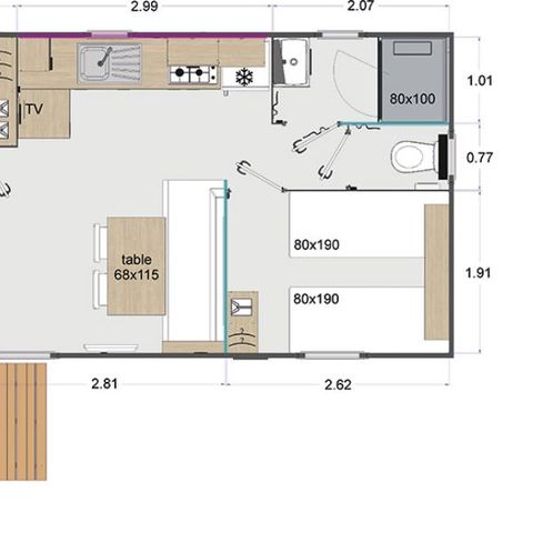 MOBILE HOME 4 people - COTTAGE PREMIUM - Les Genêts | 4 pers.