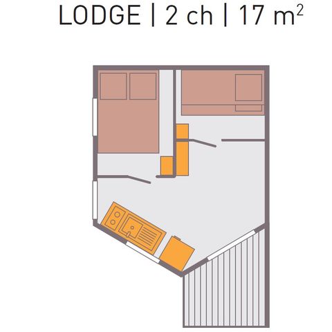 CANVAS AND WOOD TENT 4 people - TENTE LODGE - Les Yuccas | 4 pers. 2 bdrms.