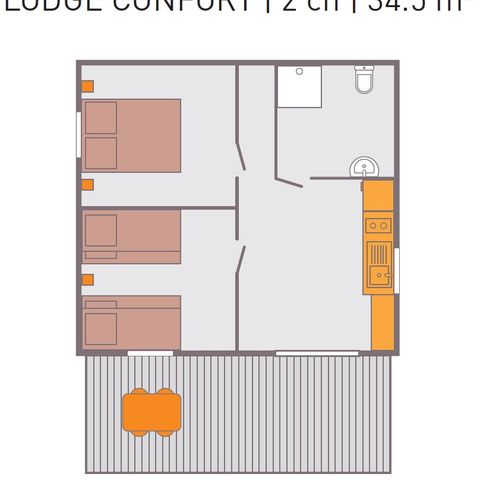 CANVAS AND WOOD TENT 6 people - LODGE CONFORT Kenya | 6 pers. 2 bdrms.