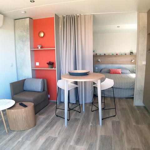 Mobile home 2 persons - Cottage JASMIN + jacuzzi 21m² (1 bedroom)