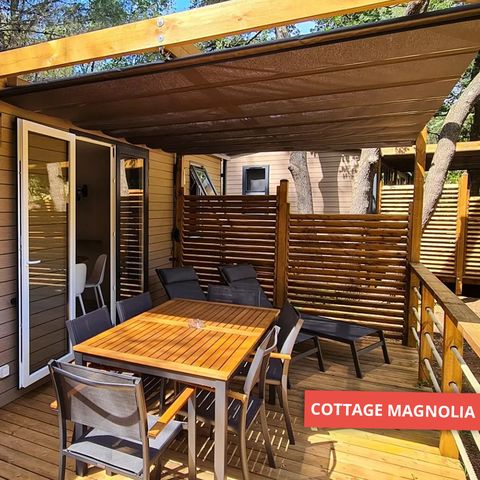 Mobile home 5 persons - NEW 2023 ! Cottage MAGNOLIA + jacuzzi 32m² (2 bedrooms)