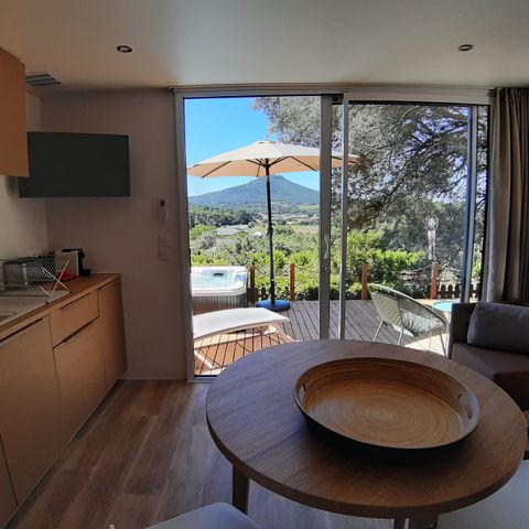 Mobile home 2 persons - Cottage JASMIN + jacuzzi 21m² (1 bedroom)