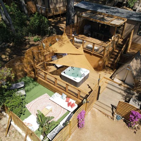 Mobile home 10 persons - NEW 2024 Garden Cottage Jacuzzi (6/8P) PRESTIGE 3CH. 2SDB + TIPI 2 berths