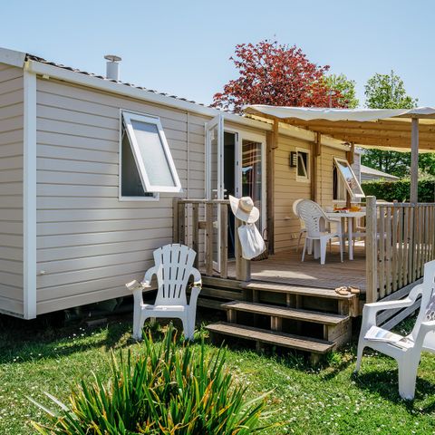 Mobile home 6 persons - | Comfort | 3 Bedrooms | 6 Pers | Raised terrace | Air conditioning | TV