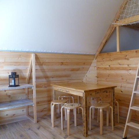 CANVAS AND WOOD TENT 6 people - WOODY TRAPPER Without sanitary facilities