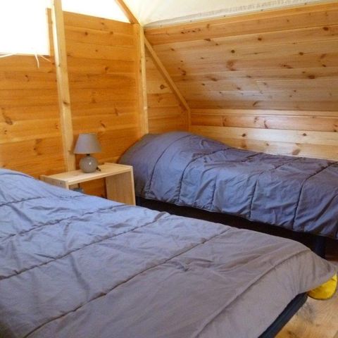 CANVAS AND WOOD TENT 6 people - WOODY TRAPPER Without sanitary facilities
